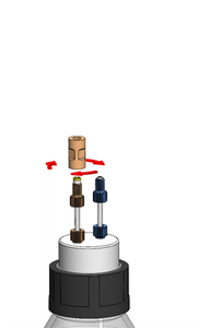m-VROC II CCS Chip Cleaning Station - Three caps with three sets of lines - NO BOTTLES